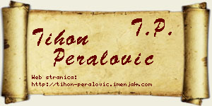 Tihon Peralović vizit kartica
